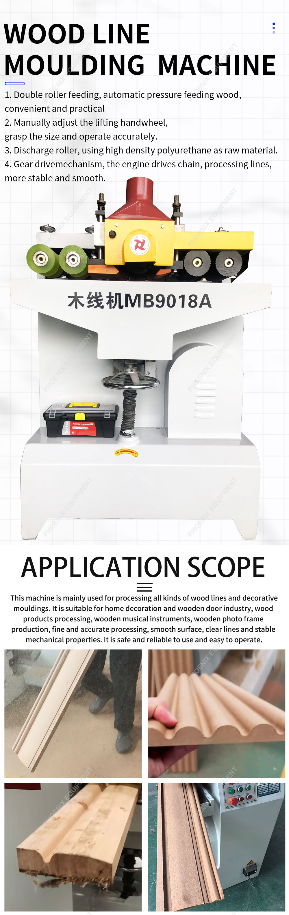 Irregular Wood Wire Planer for Furniture Manufacturing in Building Material Shops