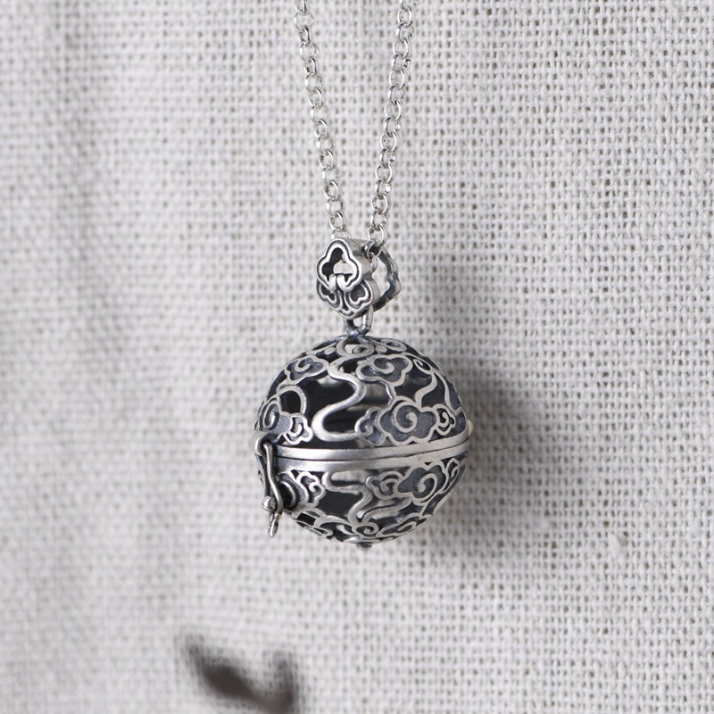 S925 Silver Vintage Craft Silver Sachet Ball Pendant for Mould Making and Sample Making