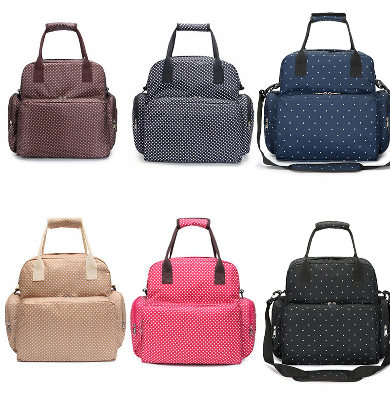 Waterproof Anti-theft Nappy Tote Diaper Bag Multi-Function Travel Backpack Maternity Diaper Shoulder Bag with Changing Mat