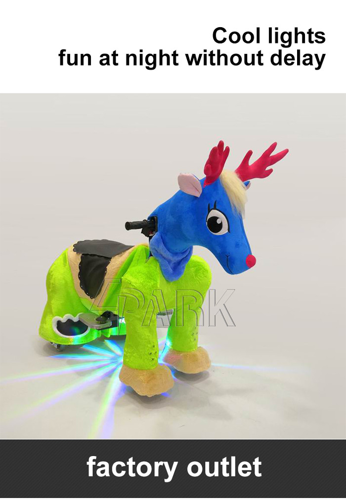 Stuffed Kiddie Electric Animal Ride Height 90cm For Shopping Mall