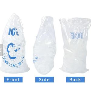 Transparent Disposable Plastic Ice Cube Bags Custom Printed Delivery