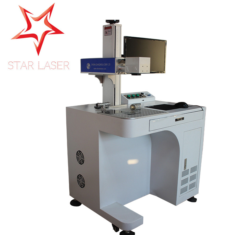 Bar Code Fiber Laser Marking Machine Quick For Button / Medical Equipment