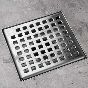 China Square Shower Floor Drain Brushed 304 Stainless Steel Material on sale