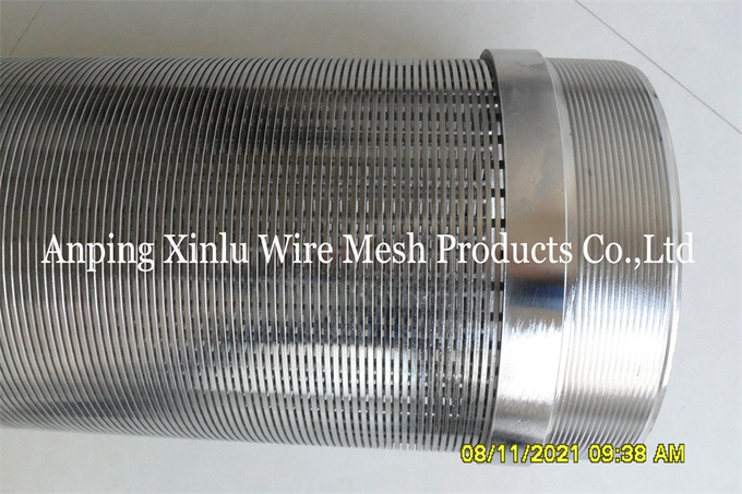 Johnson Type SS316L Od168mm Wedge Wire Screens With Threaded Ends for Water Treatment