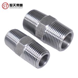 China 3/4 Stainless Steel Forged Fittings Npt Male Hex Nipple on sale