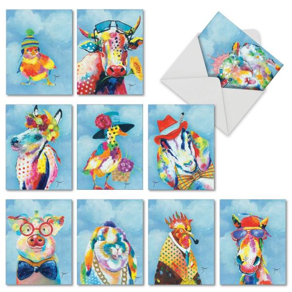 Buy Cartoon Animal Custom Made Greeting Cards Lovely Color Printing Cover For Children at wholesale prices