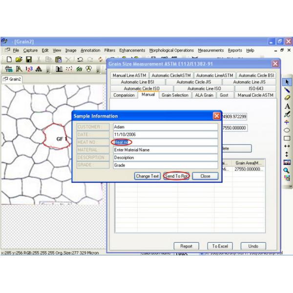 Metallographic Image Analysis Software MetaVision For Metallurgical Microscopes