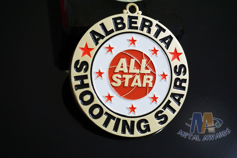 Double Side Design Metal Award Basketball Medals For Sports Day None Attachment