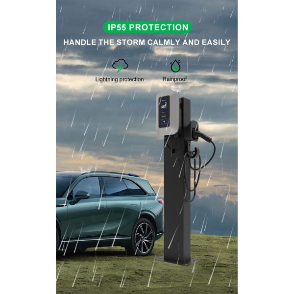7KW Dc Fast Ev Charger Electric Car Charging Station Price 11KW 22KW Dc Ev Fast Charger Station Ccs2 Solar Car Charger
