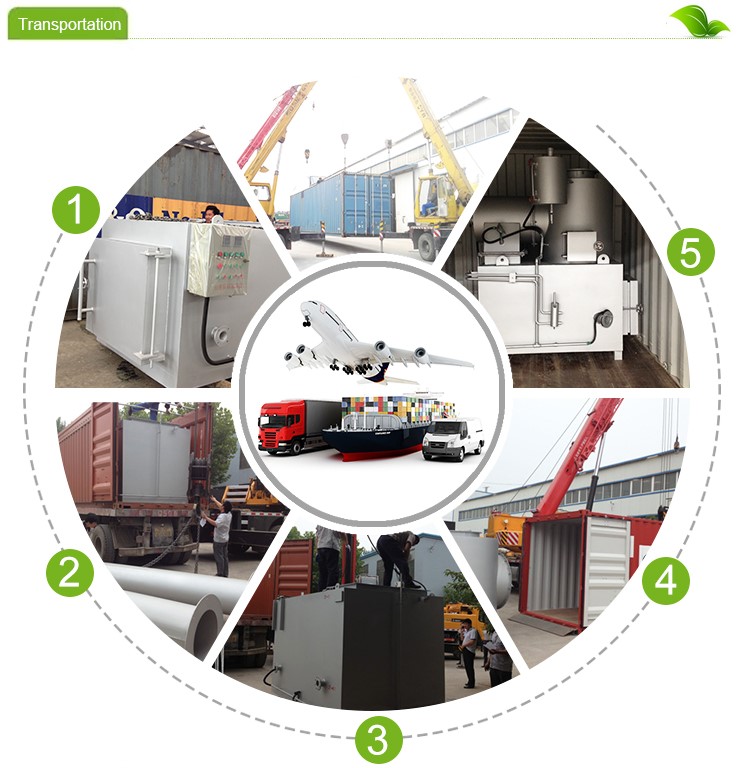High Temperature Resistant Paint Carbon Steel Waste Incinerator for Domestic Market