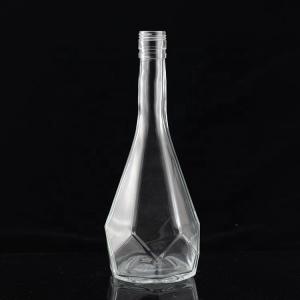 Quality 750ml Cut Shape Unique Design Glass Spirits Bottle Manufactured by for Custom Made for sale