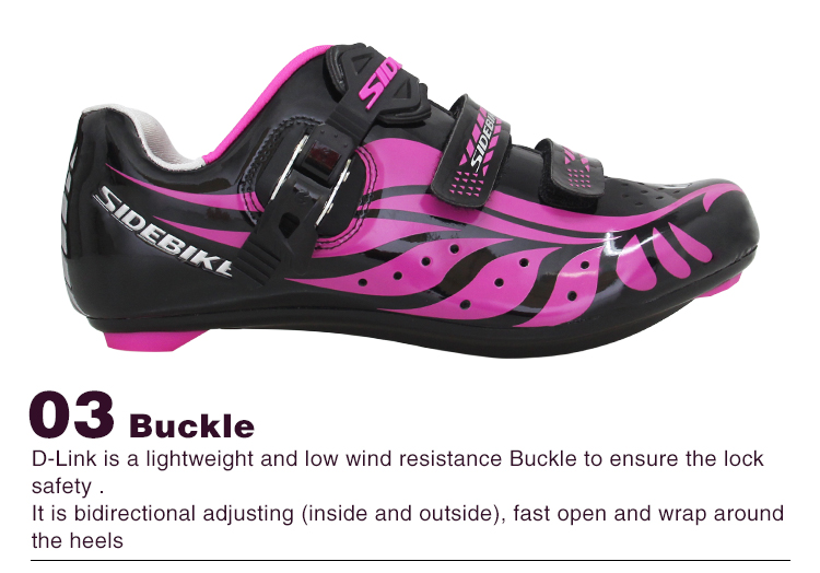 Breathable Ladies Road Cycling Shoes Bright Color Printed Low Wind Resistance
