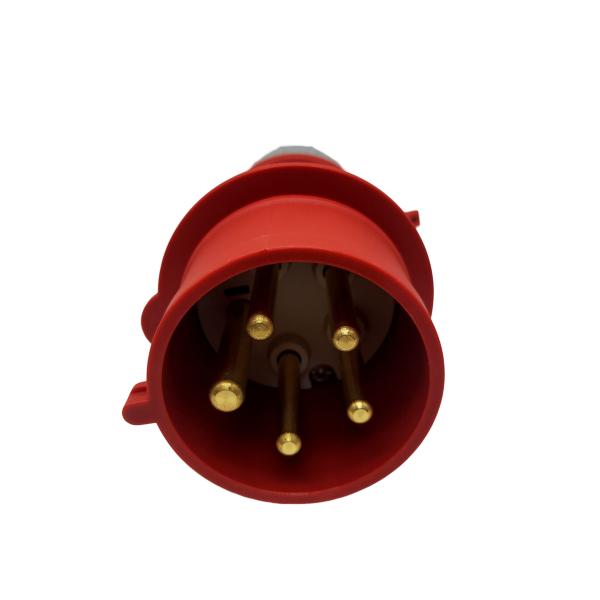 LLANO Waterproof 380V-415V CEE Charging Plug 5 Pin 7KW With Red Connector