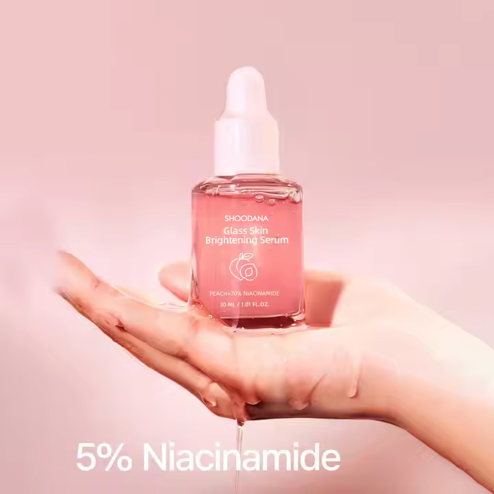 ODM / OEM Private Label Korean Glass Skin Hydrating Brightening Face Serum Peach 70% Niacinamide Serum for Uneven Skin Tone