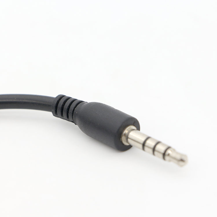 Short 20cm 3.5mm 4 Poles TRRS Male To 3.5mm TRRS Female Stereo Aux Audio Extension Cable