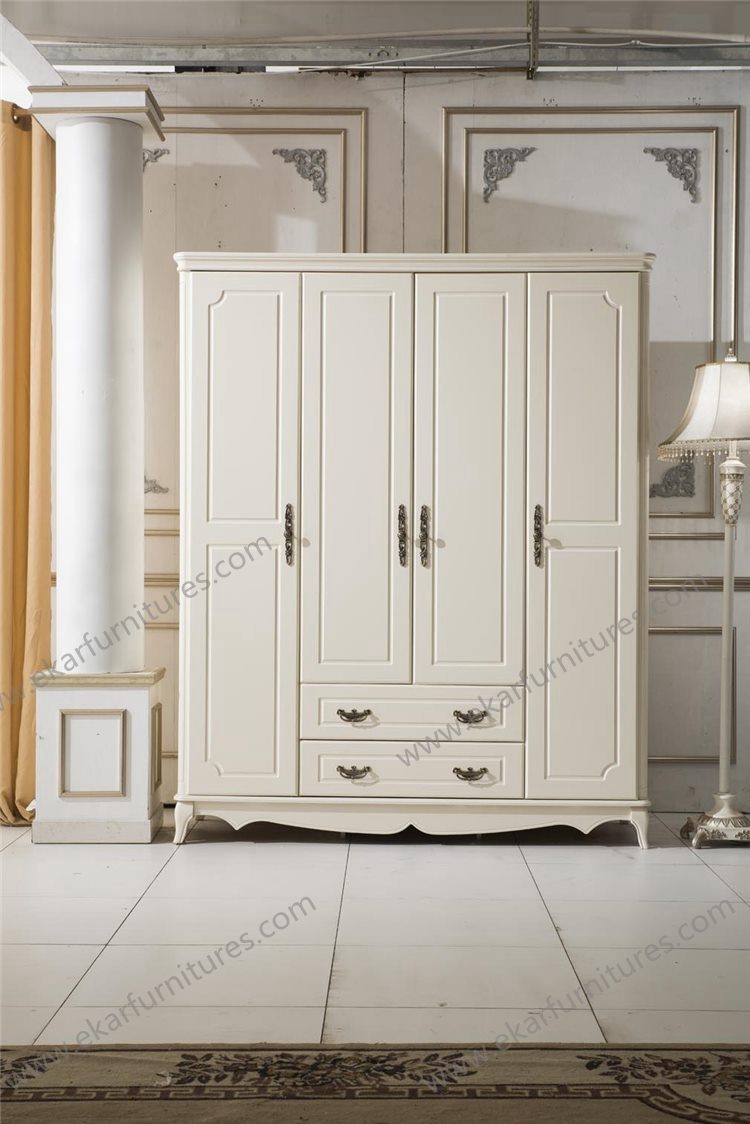 Rococo furniture, solid wood double bed 8009