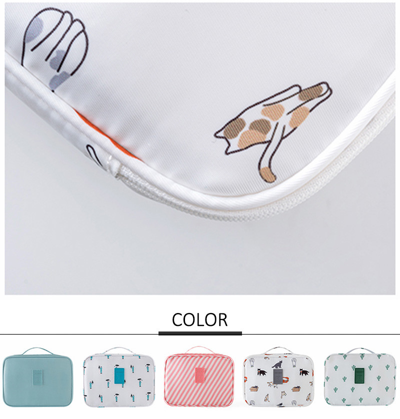 Personalized Travel Portable Wash Makeup Bag Custom Cartoon Print