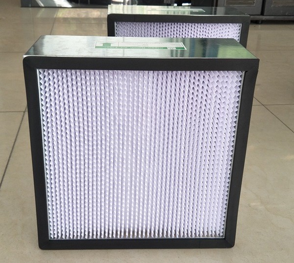 Deep Pleat HEPA Air Filter For Hospital with Galvanized Frame / Fiberglass Media 99.97% Efficiency