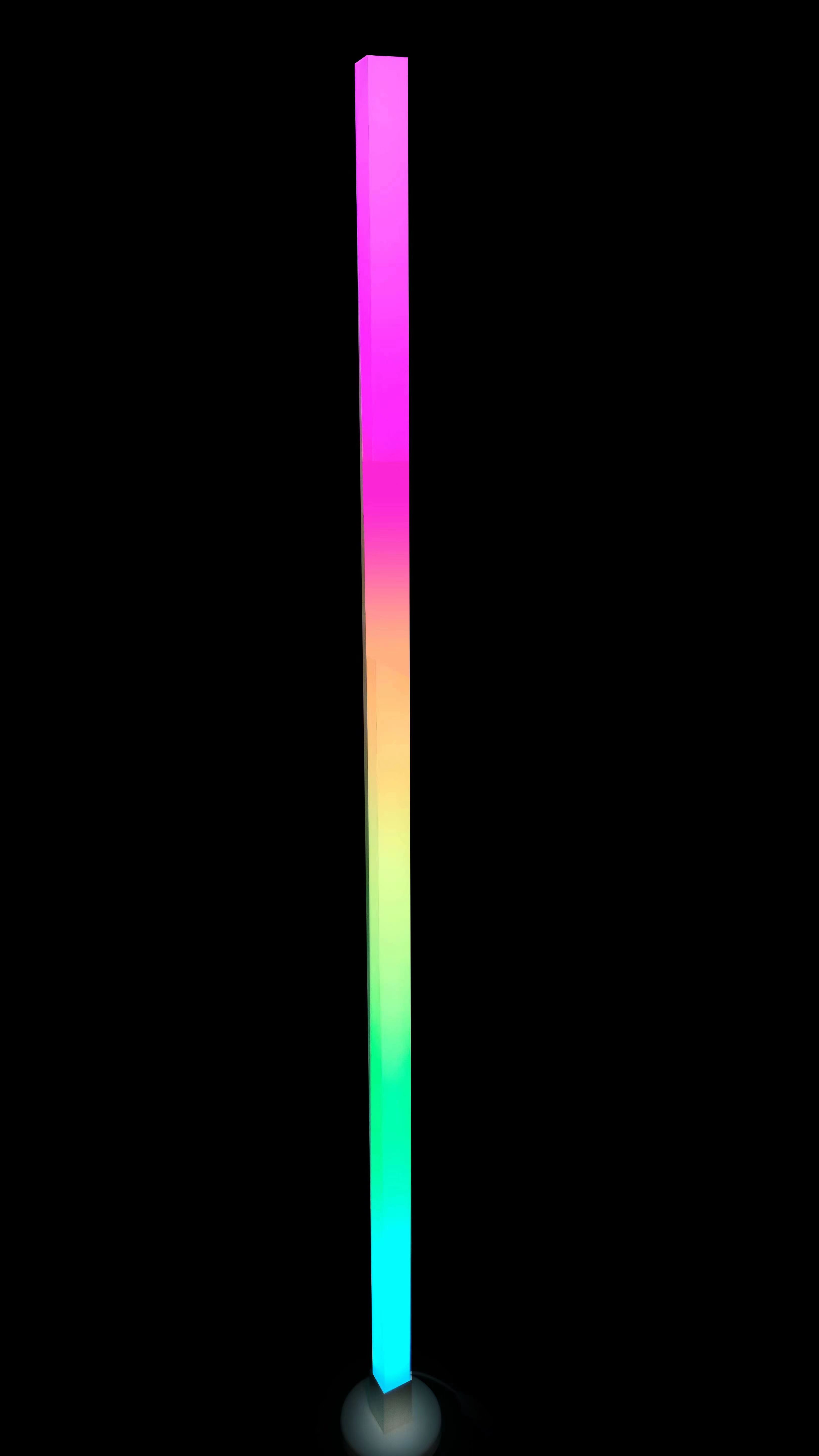 35*35*450mm RGB Colorful Remote Control LED Floor Lamp for Bedroom Ambient Lighting