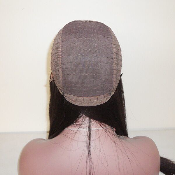 Brazilian Virgin Human Hair Jewish Wigs Natuaral Black #1B Silky Straight