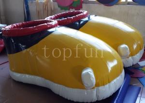 China Yellow PVC Inflatable Shoes For Walking Race Interesting Inflatable Soccer Field on sale