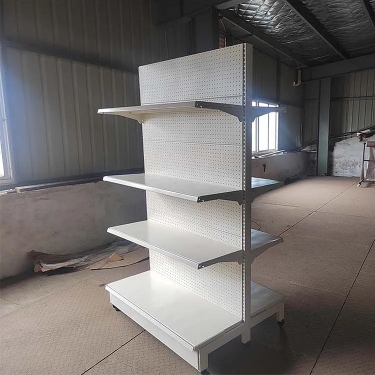 Factory Custom Size Color white gondola rack supermarket gondola shelving convenience store shelf