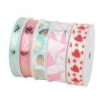 Factory Professional Customized Printed Satin Grosgrain Flower Ribbon Bow