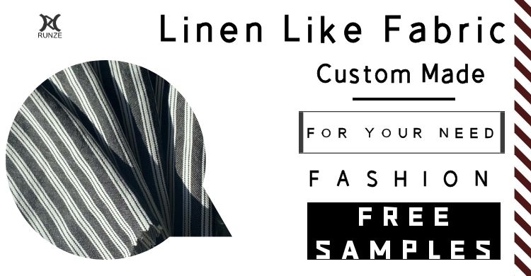 Striped Soft Textured Polyester Cotton Blend Fabric for Women's Clothing and Dresses