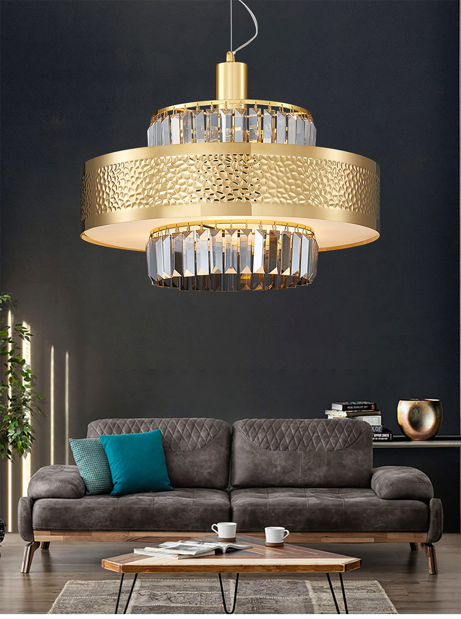 New Modern Crystal Chandelier for Living room Bedroom led ceiling lamp gold lamp(WH-CY-204)