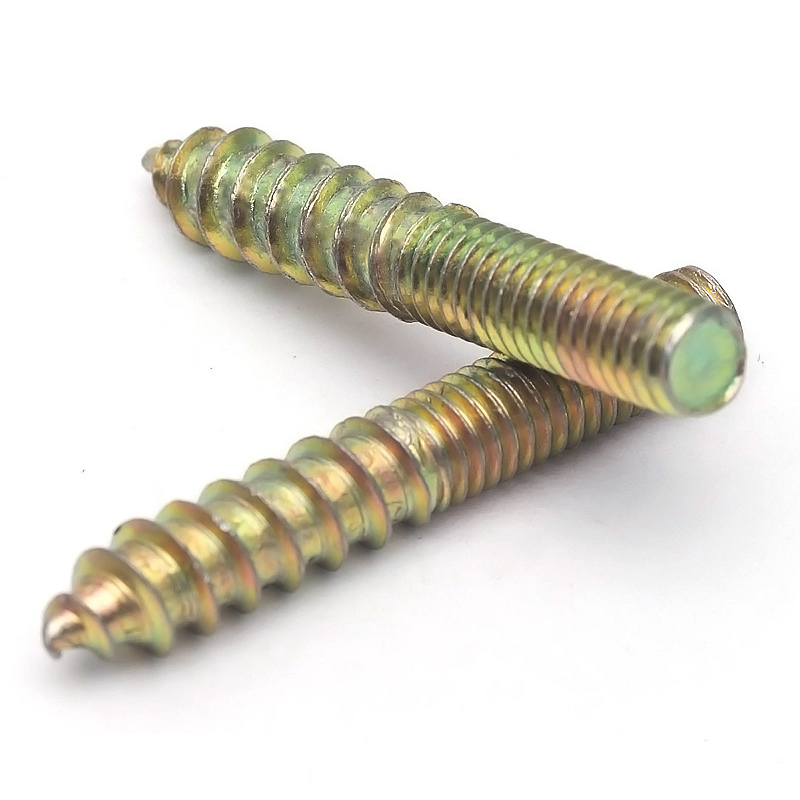 Flat Head Double Threaded Wood Screws Double End Self Tapping Screws Hanger Bolt