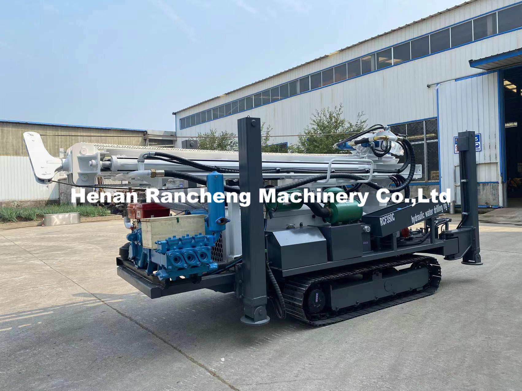 Deep Borehole DTH Drilling Rig 350m Depth Water Well Machine Full Hydraulic Operation