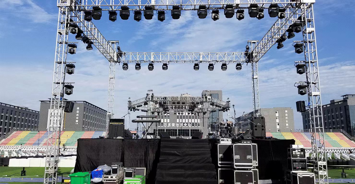 400x400mm Aluminum Stage Truss System , Triangle Lighting Truss For Events Concerts