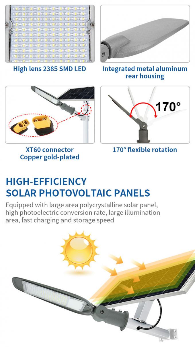 All In Two LED Solar Power Street Lights With Battery  300w 500w 1000w Smart Outdoor System 2