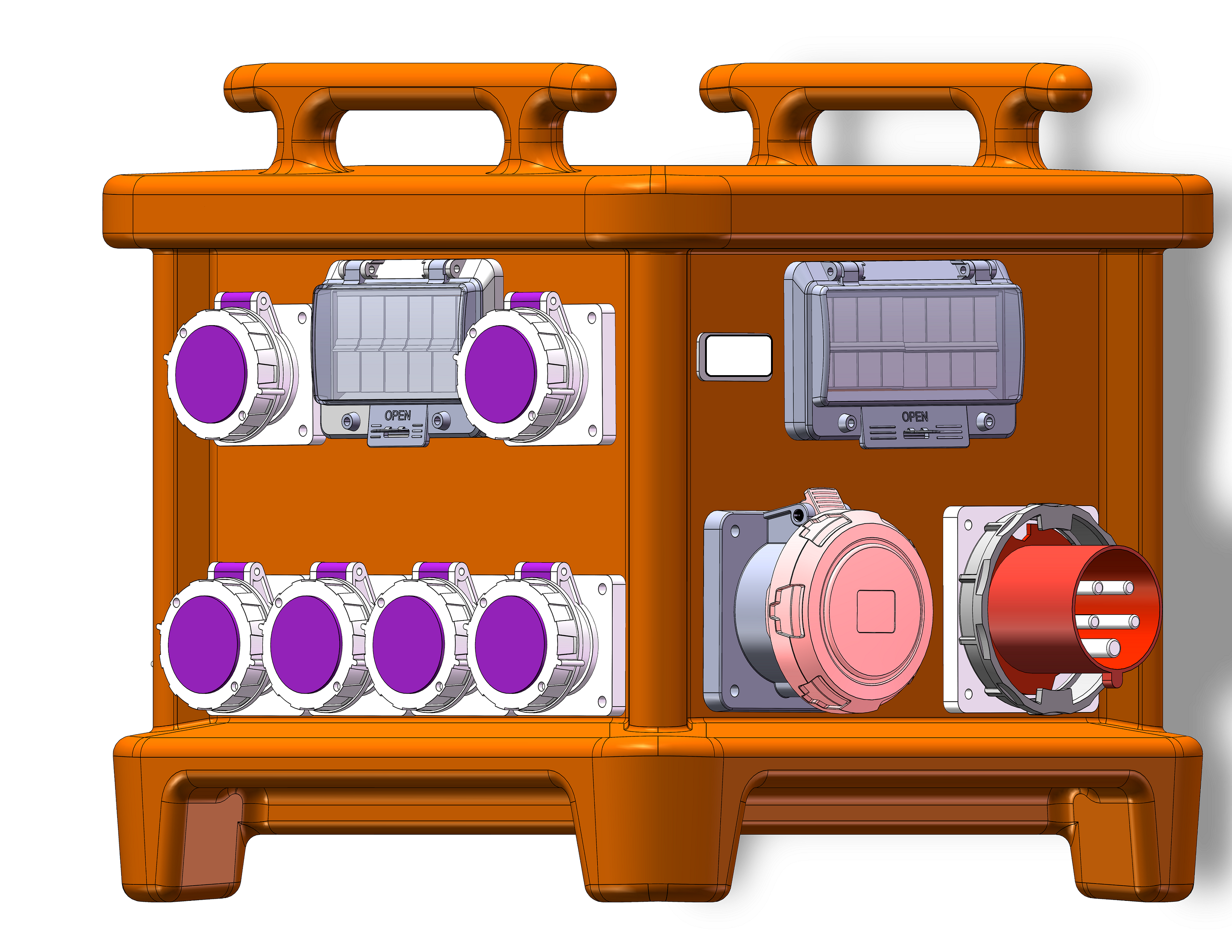 HDPE Cover 18 Channel Orange Distribution Box Leakage Proof