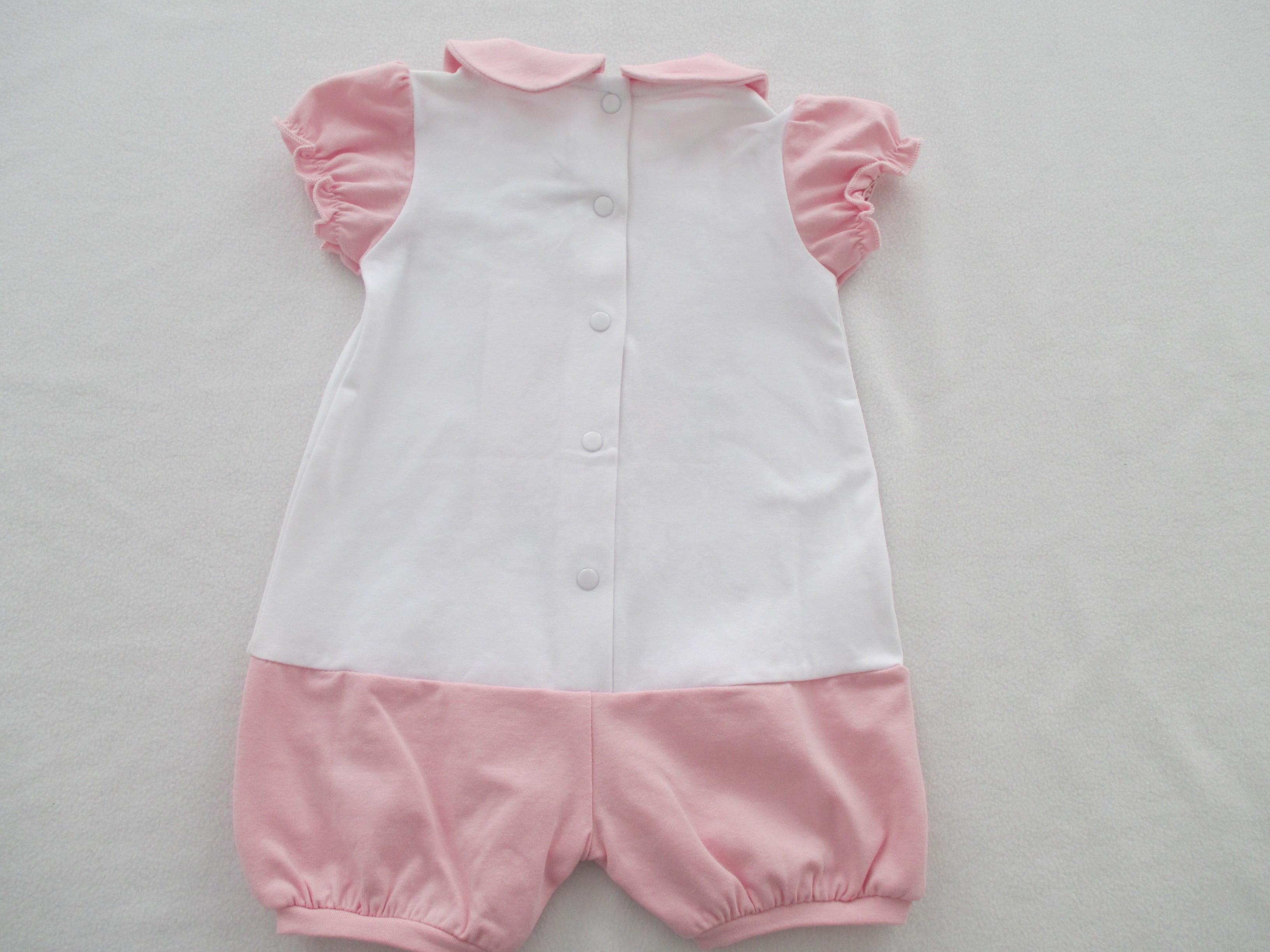Peterpan Collar Baby Footed Rompers Cotton Spandex Jersey Romper Baby For Summer