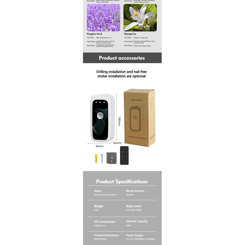 Smart USB Rechargeable Aroma Diffusers Remote Control Smart Aromatherapy Diffuser