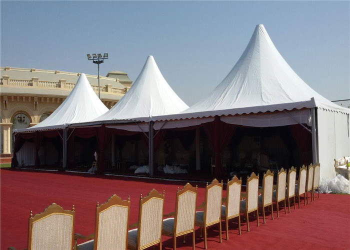 2040 PVC Pagoda Party Tent 6m * 6m Gazebo Canopy With Aluminum Alloy Structure