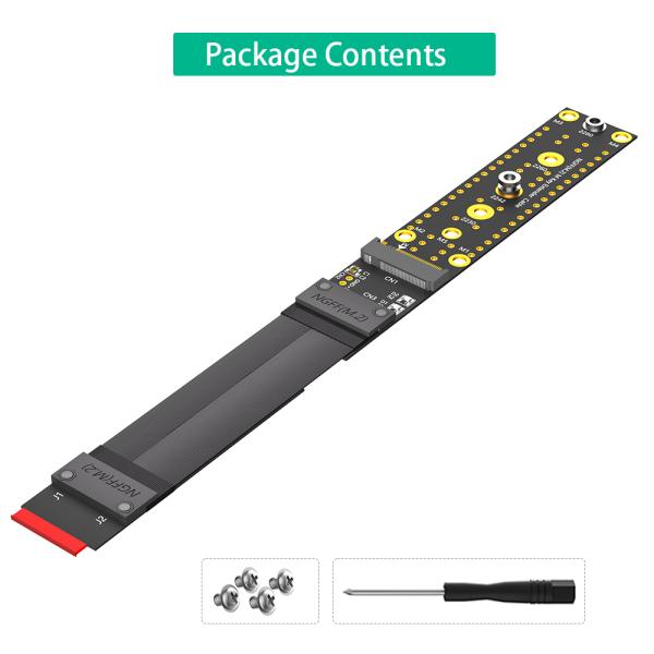 M.2 Key M NVMe SSD Extension Cable 20cm PCIe 3.0 X4