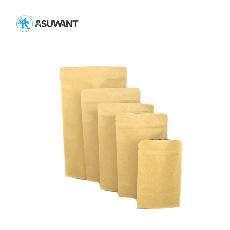 Biodegradable Fda Kraft Paper Zipper Bags Small Weed Packaging Weed Craft