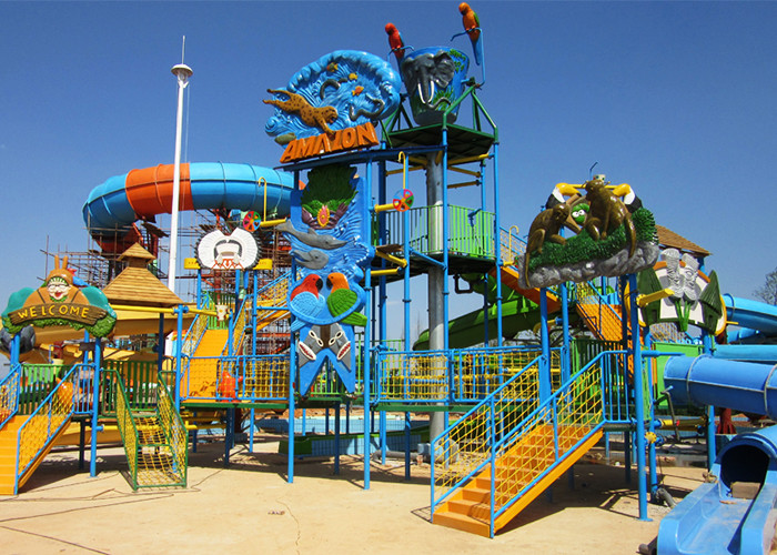 Custom Interactive Water House Water Fiberglass Slide