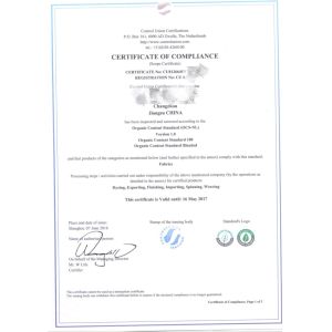Changzhou Smart Textile Products Co.,Ltd. Certifications