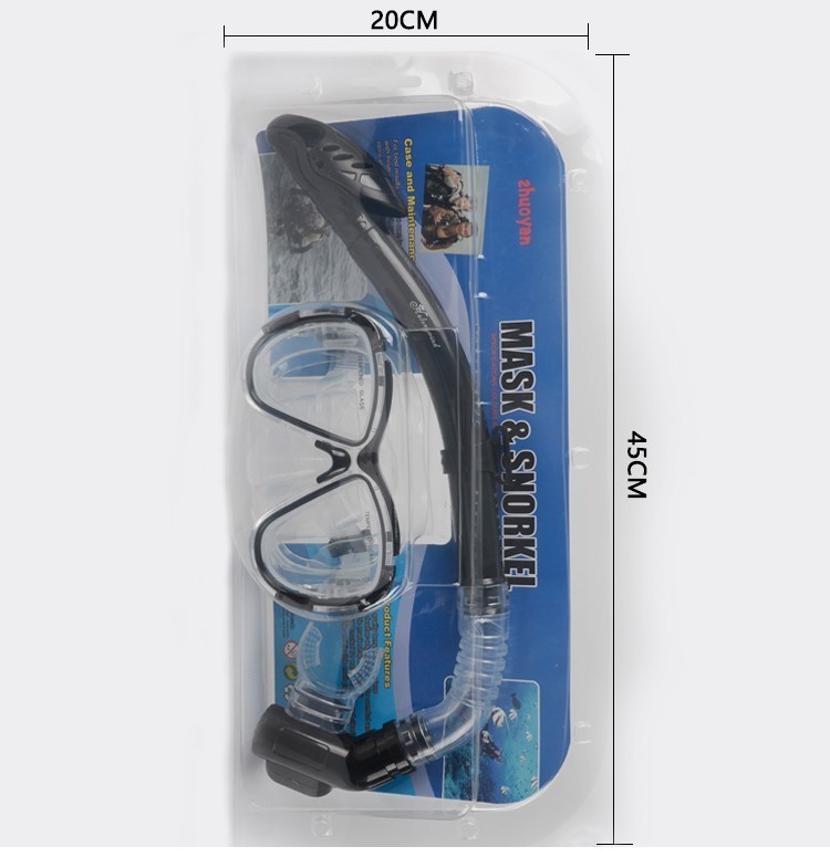 Diving equipment silicone diving mask set of underwater ventilation pipeDiving mask + snorkel