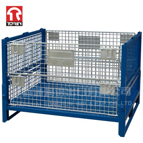 Torin LK14A Folding Stacked Warehouse Cage Iron Cage Wire Mesh Pallet Container Metal Pallet