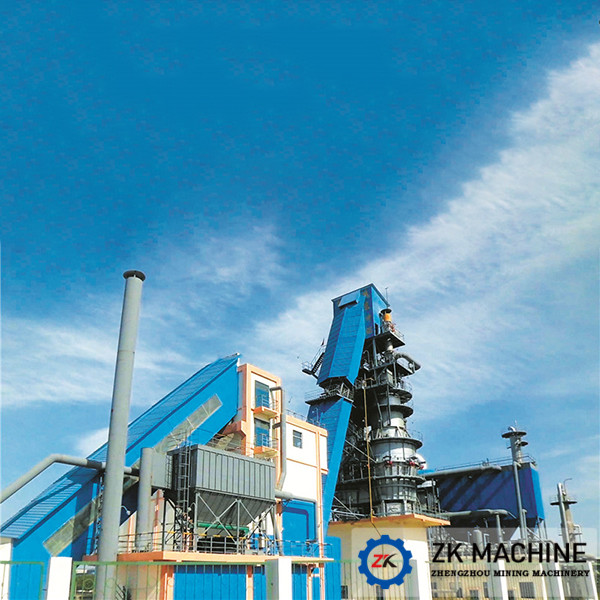 Space Saving Vertical Shaft Kiln Low Power Consumption Long Service Life