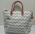 Canvas Polyester Cotton Mummy Diaper Bag With Adjustable Stroller Strap
