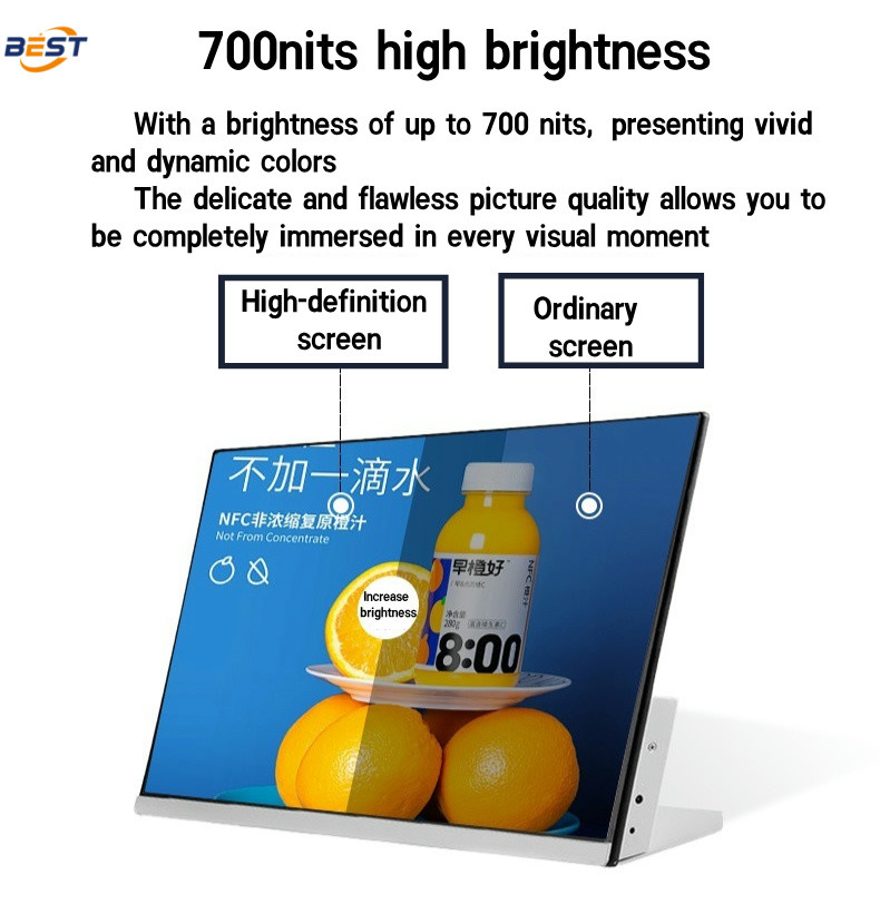 Digital Menu Board Display for Restaurant , USB Ultra Thin High Brightness Indoor LCD Screen