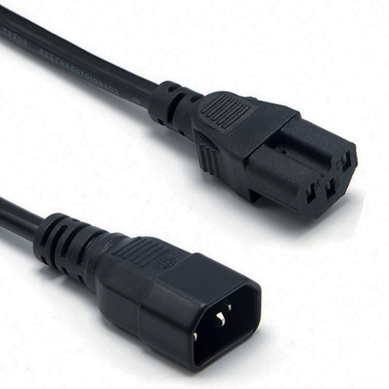 UL Approved AC Safe Extension Cord 18AWG 0.8m 3 Prong AC Power Cord For TV