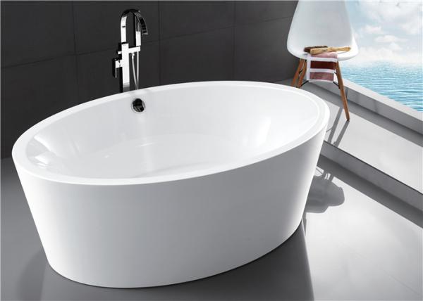 CUPC Standard Small Acrylic Oval Freestanding Tub Elegant Curved Design