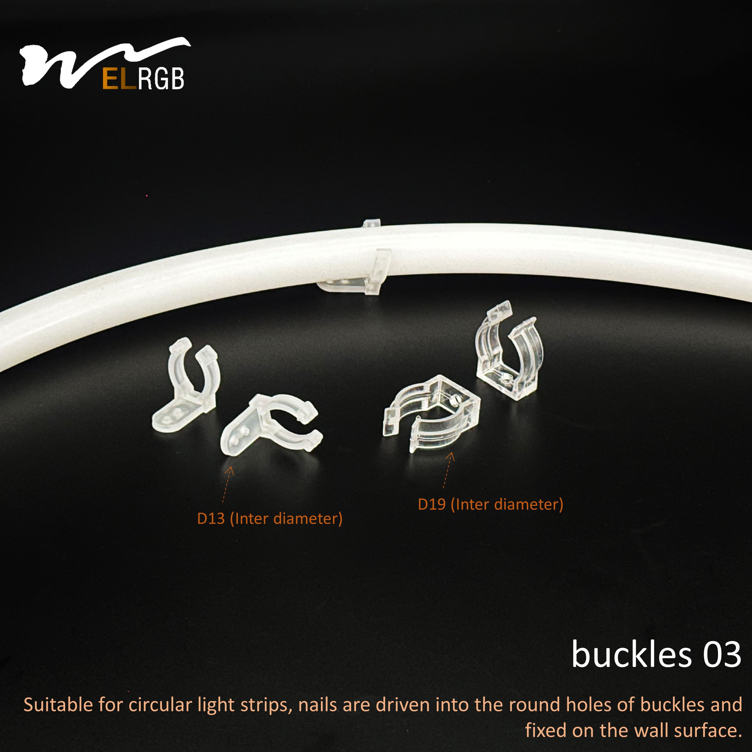 3014 5730 2835 5050 LED Light Strip Buckle Fixer Translucent Product Weight kg 0.01