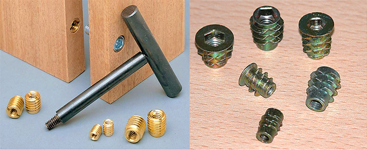 Imperial Inch M2 M3 M4 M6 M8 Furniture Wood Insert Nut Screw Threaded Wood Insert Nut